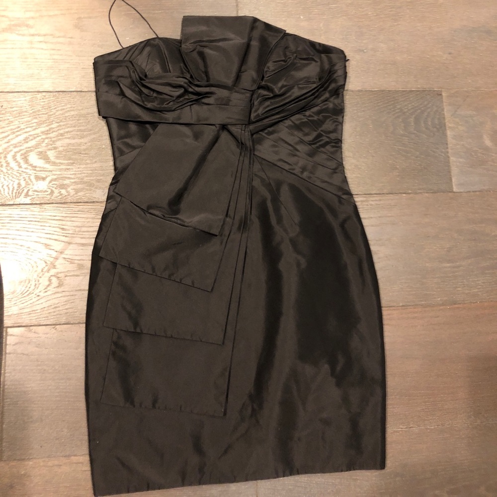 Robert Rodriguez Black strapless cocktail dress